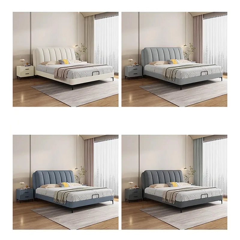 This upholstered platform bed brings modern luxury to life with a plush channel-tufted headboard and refined proportions