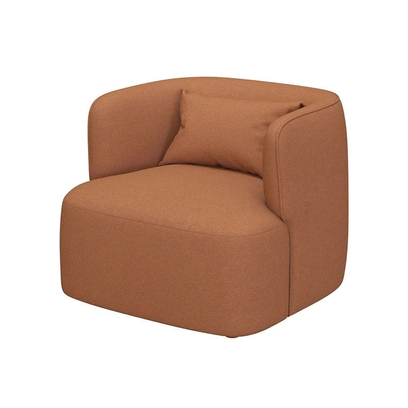 One seater cushioned single sofa chair, living room chair, lumbar pillow included

