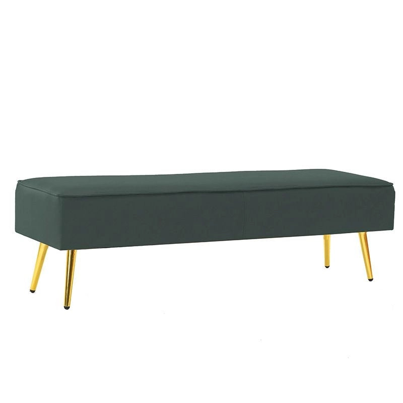 Closeup image of faux suede cushion; bench ottoman + bedroom bench