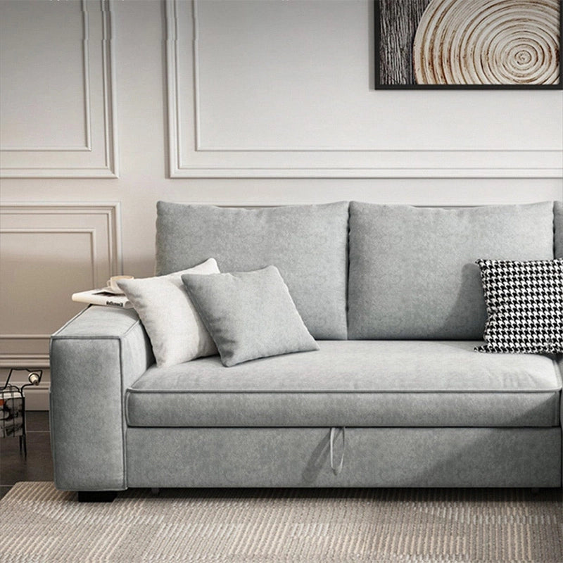 Triple backrest cushion view – sofa cum bed design, sofa bed couch – plush support, modern design