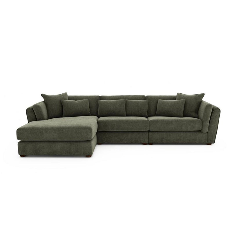 Green living room couch with flared arms – designable sofa set + buy sofa online