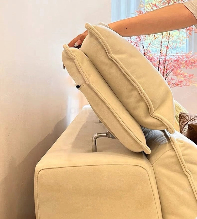 Crafted for compact Indian homes, the Melric sofacumbed offers a seamless blend of contemporary structure and lounging comfort