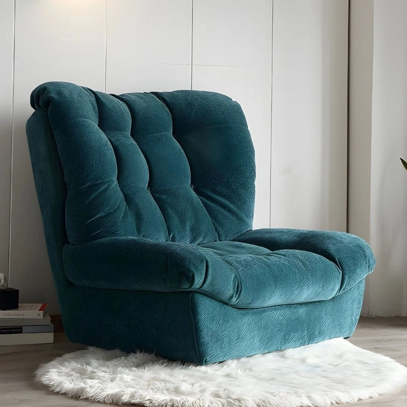 Side angle design image with one seater sofa chair and individual living room chair