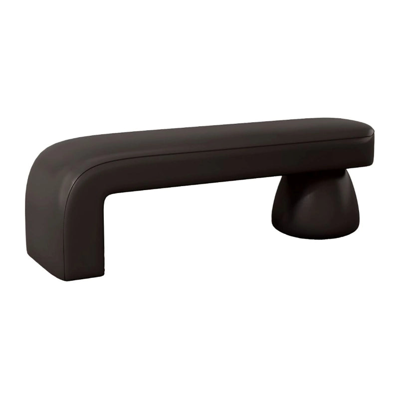 This sculptural 2 seater bench blends minimalism with modernist curves for a versatile interior upgrade. 