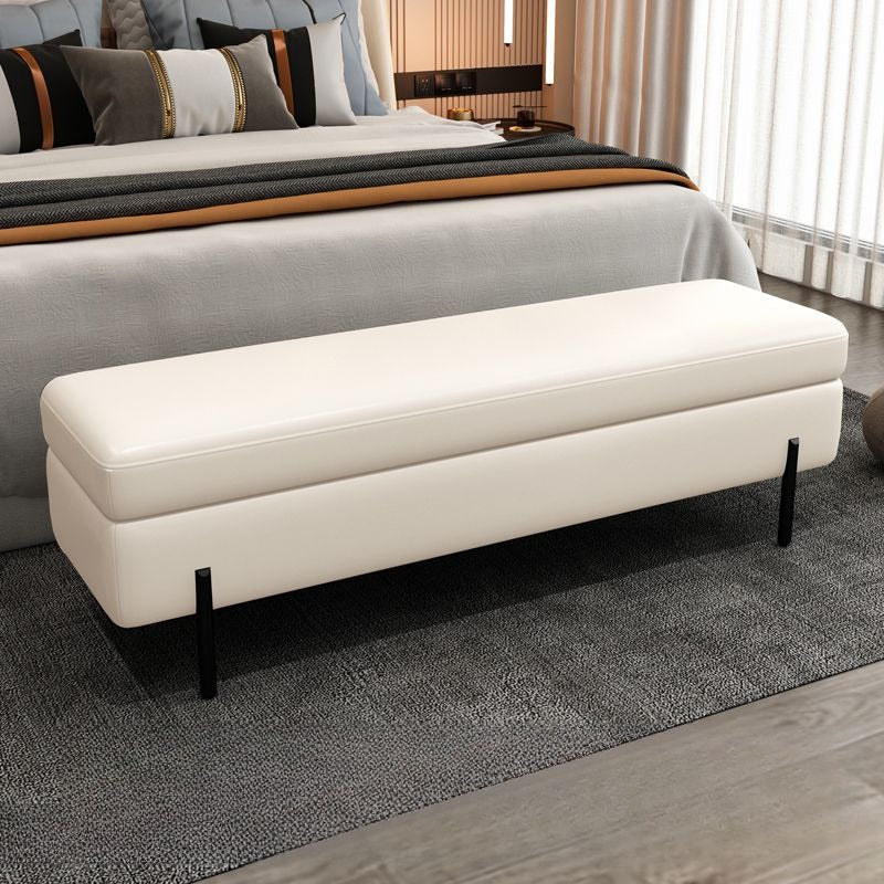 Designed as a backless bed bench, it doubles as a compact 2 seater bench, with a hinged lid that opens to reveal discreet internal storage.