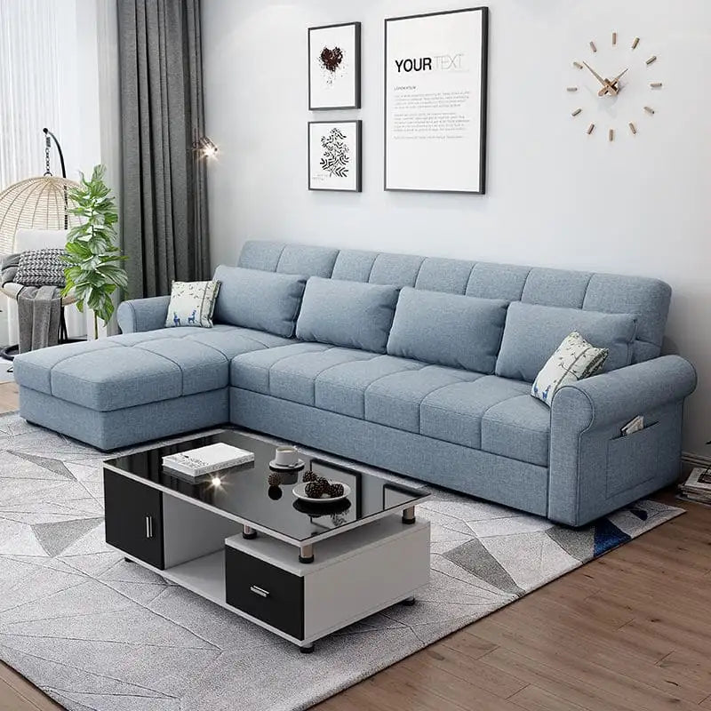The premium Nova fabric finish adds comfort and stain resistance, while hidden chaise storage, USB charging and rolled arms make this Katona sofacumbed practical for everyday use.
