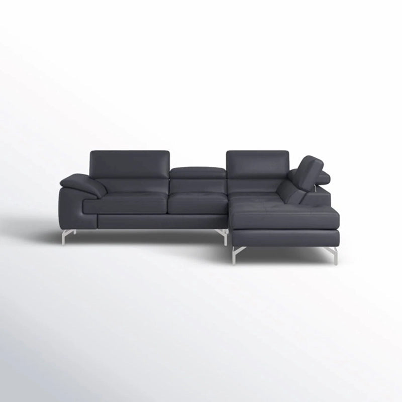 Sleek chrome legs add contemporary charm, while the medium-deep seat ensures everyday lounging comfort