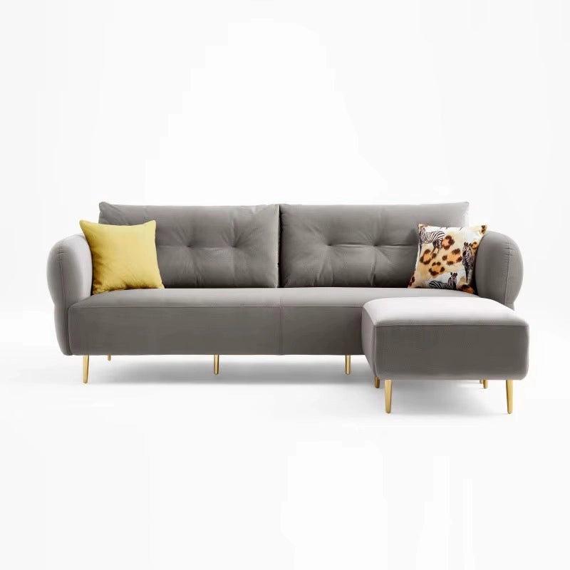 L shaped designer sofa photo in grey, latest sofa design, couch set design, 2+lounger