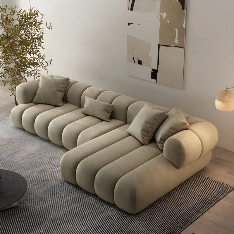 Blending modern artistry with sculptural function, this Hope settee redefines the l shaped sofa experience.
