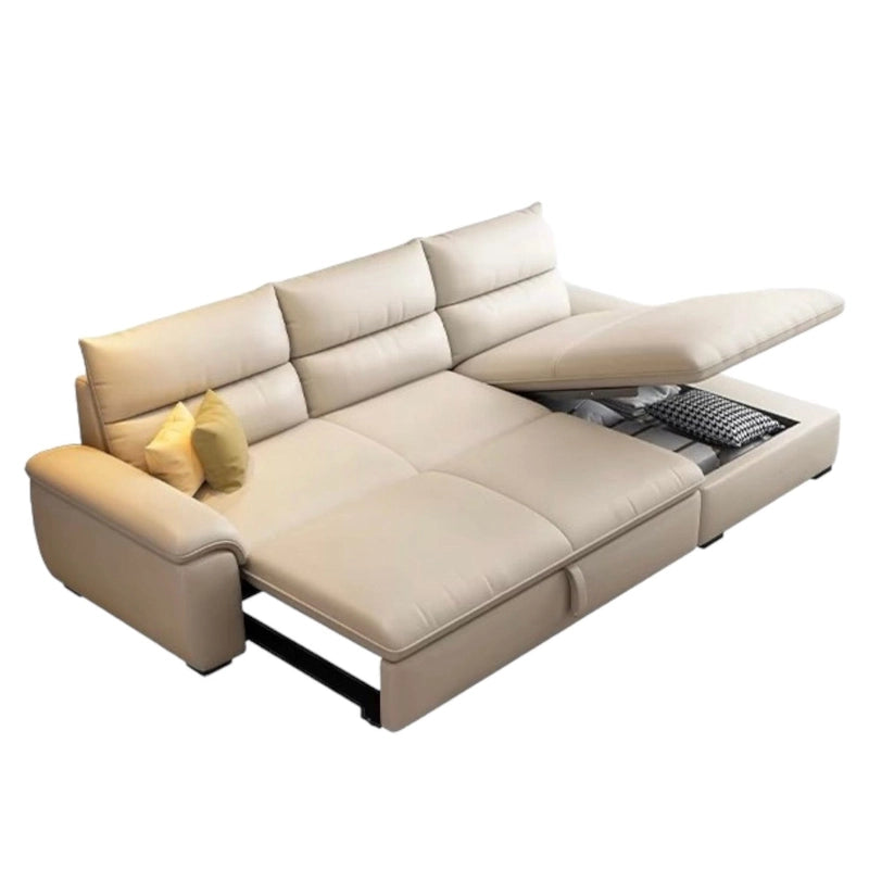 The triple-cushioned backrest and pillow-top arms offer superior comfort, while the integrated storage under the chaise and USB charging ports on the armrest add unbeatable functionality.