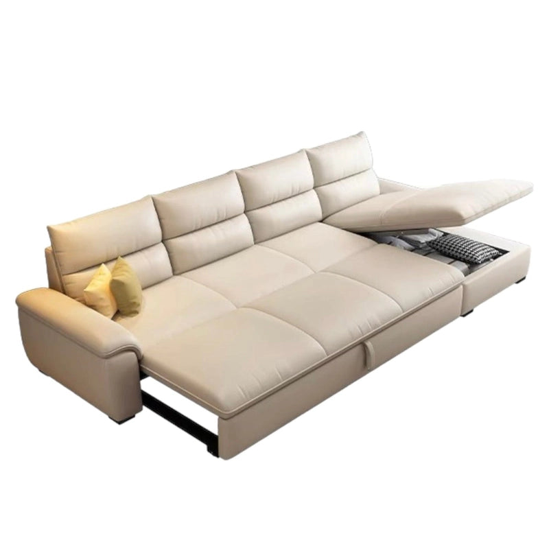 Low profile silhouette picture – couch bed – sofa bed couch – metal legs – neutral colour