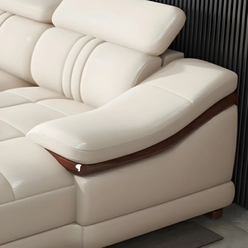 This Phoenix leather couch is a premium L-shaped corner settee crafted for modern Indian homes.