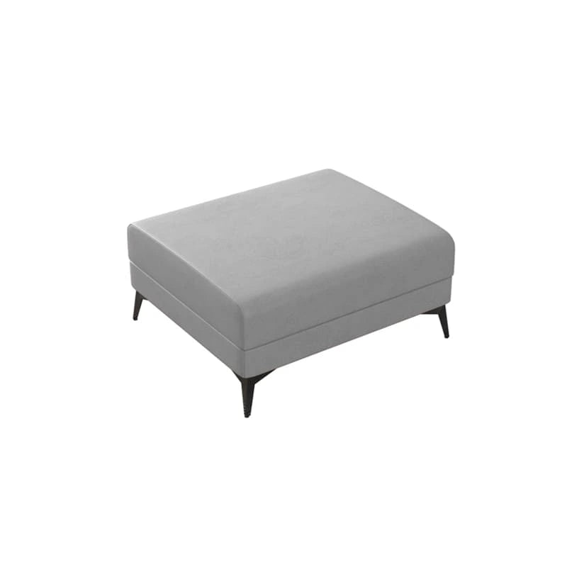 Side angle of modern ottoman stool ottomans and benches charcoal finish