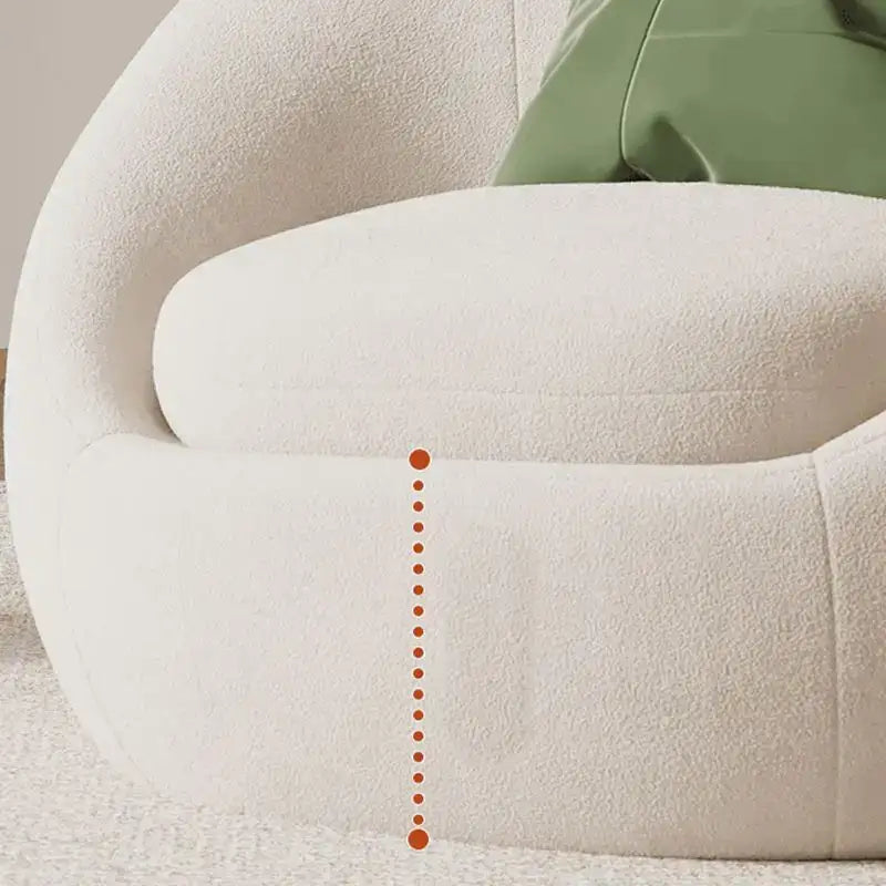 Sculpted cocoon accent chair sofa armchair bouclé upholstery