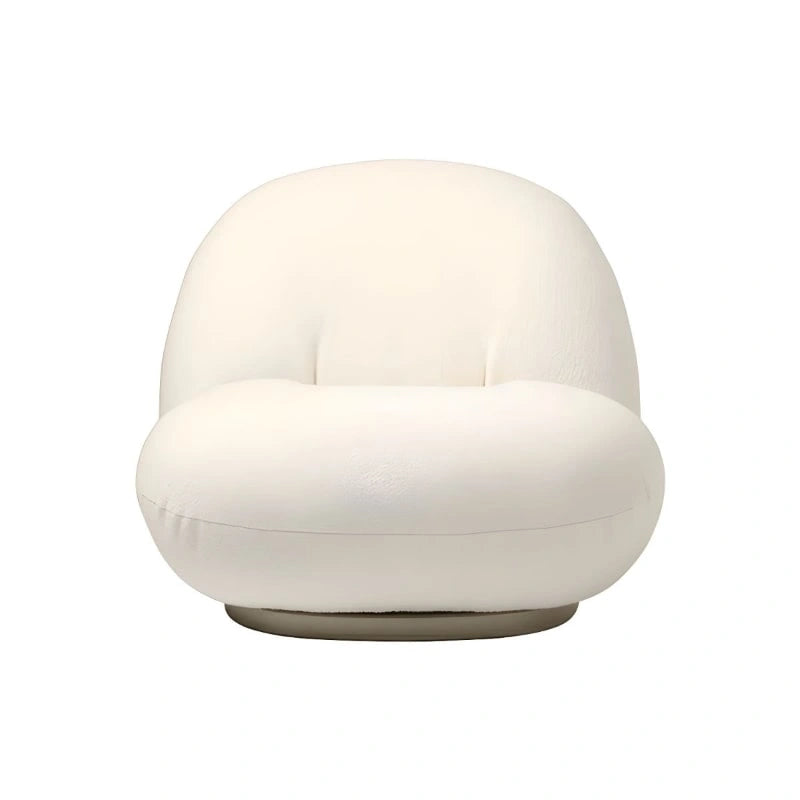 organic rounded chair in neutral tone | sofa armchair | bouclé texture