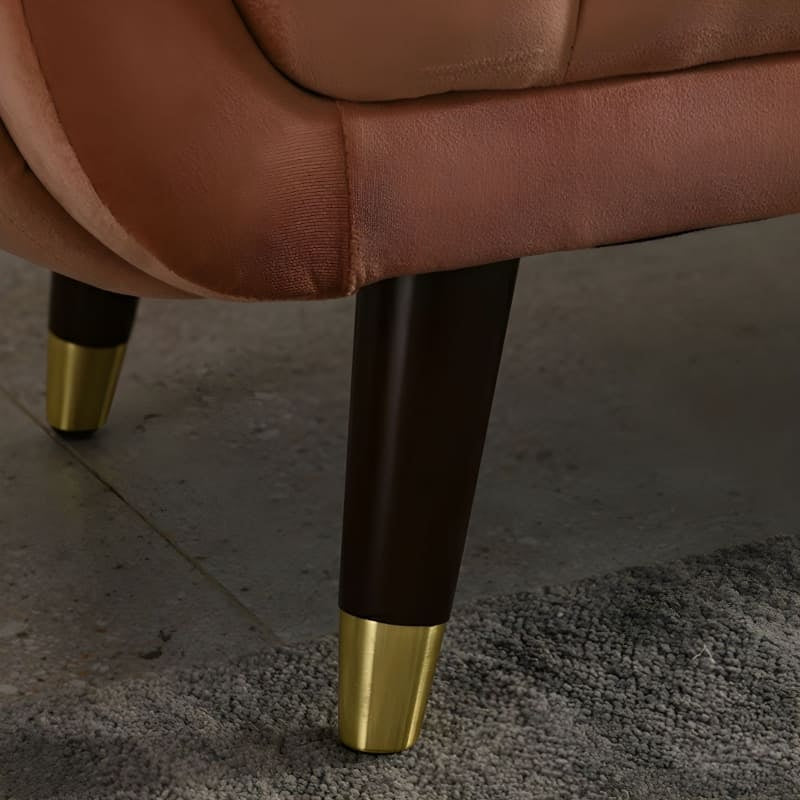 Backless design Custom Designed to Order bench seating peach upholstery