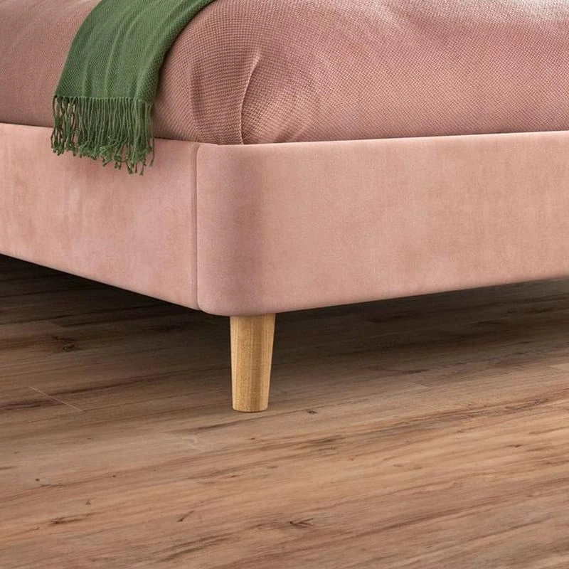 Pastel pink bed photo master bedroom bed design modern bed design velvet finish