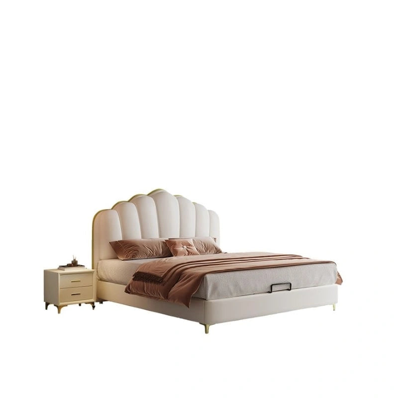 Golden legs and platform base – bed online + bed frame (leatherette)