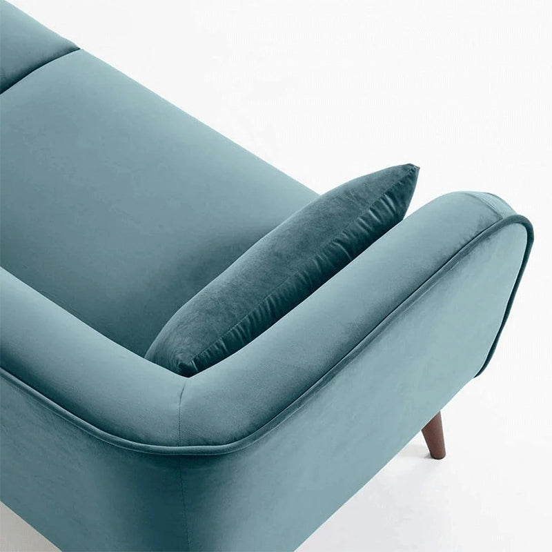 Luxury couch in charcoal grey and sky blue, modern sofa and luxury sofa design perfect as a stylish living room sofa set for contemporary homes.