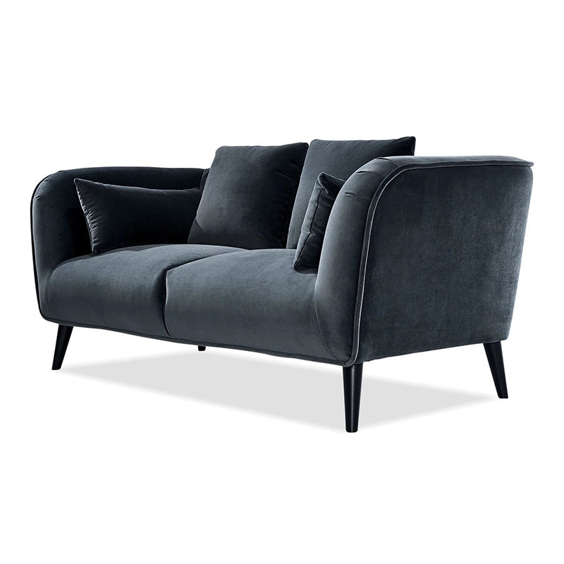 Luxury couch in charcoal grey and sky blue, elegant set of sofa with modern living room sofa styling and luxurious comfort for contemporary homes