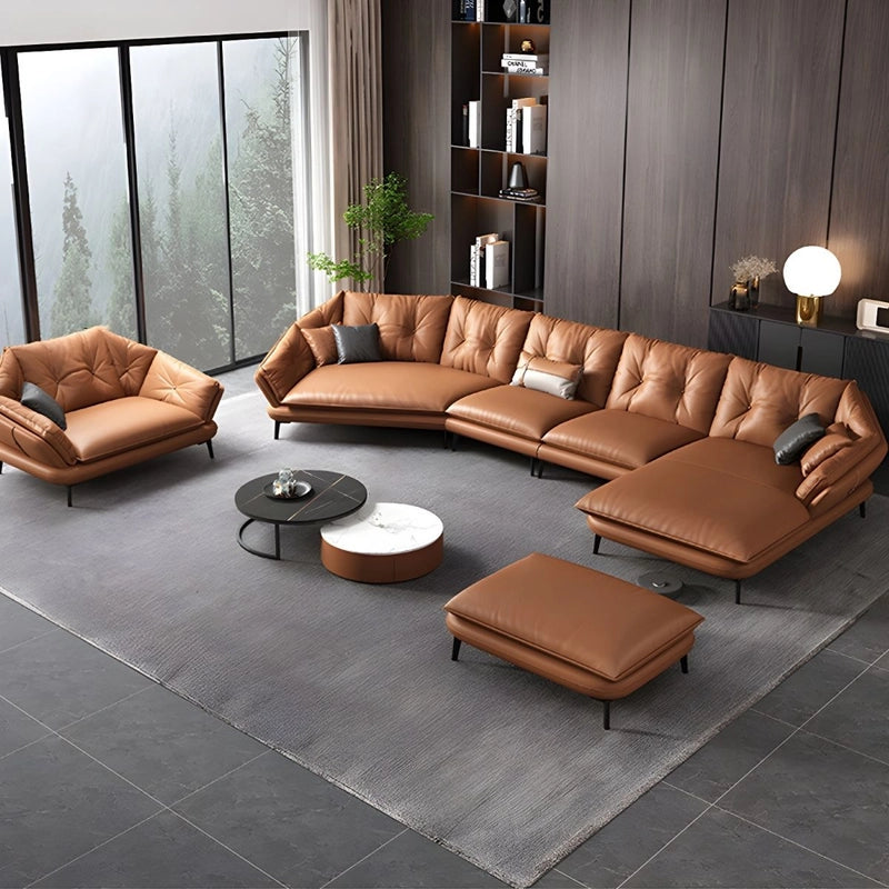 Mellow leather sofa set with couch set versatility and contemporary sofa design