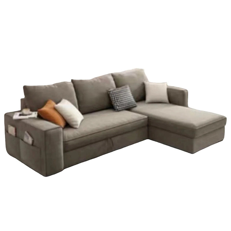Calliope sofa cum bed with reversible l shape sofa cum bed configuration, spacious storage sofa cum bed compartment, and everyday sofa bed comfort.